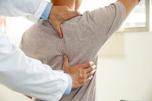 Patient Receiving Chiropractic Treatment on Back